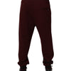 Dolce &amp; Gabbana Herren-Jogginghose aus bordeauxroter Baumwolle
