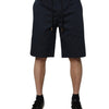 Dolce & Gabbana Navy Blue Cotton Stretch Men Bermuda Shorts