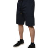 Dolce & Gabbana Navy Blue Cotton Stretch Men Bermuda Shorts