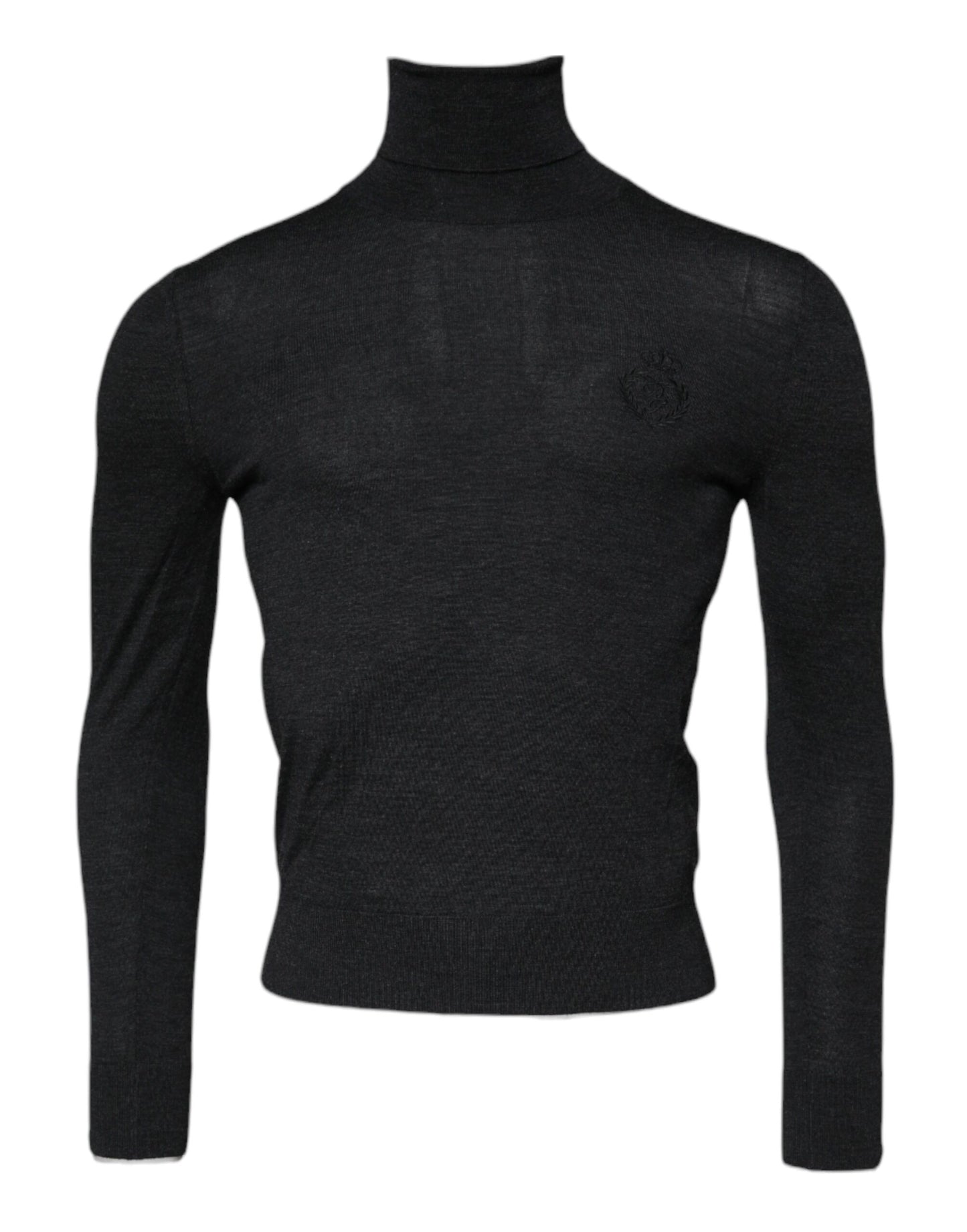 Dolce &amp; Gabbana Schwarzer Woll-Rollkragenpullover für Herren