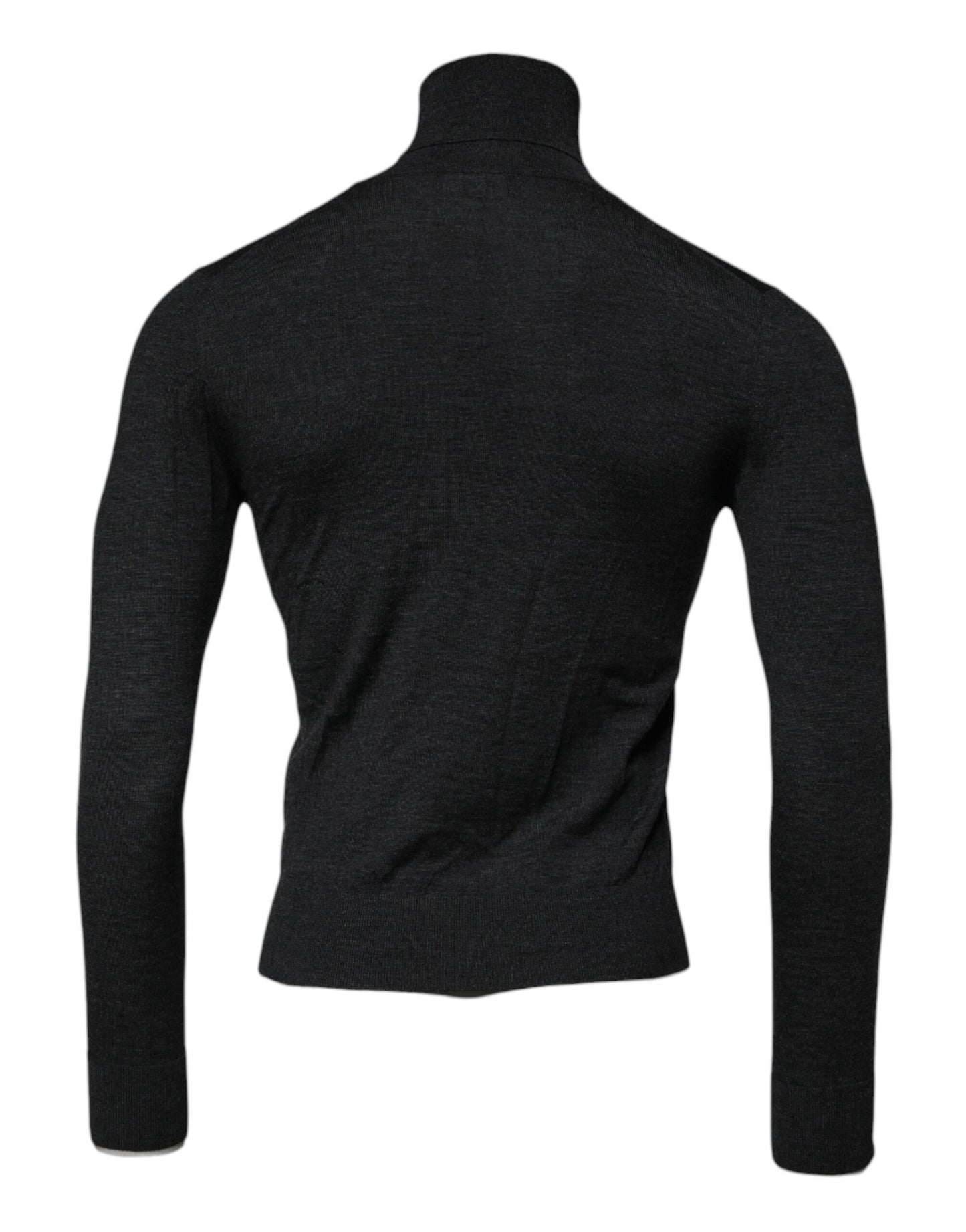 Dolce &amp; Gabbana Schwarzer Woll-Rollkragenpullover für Herren