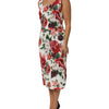Dolce & Gabbana Multicolor Floral Print Viscose Sheath Dress