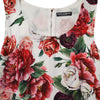 Dolce & Gabbana Multicolor Floral Print Viscose Sheath Dress