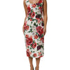 Dolce & Gabbana Multicolor Floral Print Viscose Sheath Dress