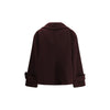 Chloé Bordeaux Fleece Wool Coat