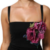 Dolce & Gabbana Black Flower Applqies Bodycon Sheath Dress