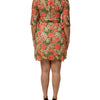 Dolce & Gabbana Multicolor Floral Embroidery Aline Mini Dress