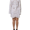 Dolce & Gabbana White Cut Out A-line Sheath Mini Dress