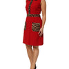 Dolce & Gabbana Red Leopard Viscose Sheath A-line Dress