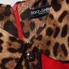 Dolce & Gabbana Red Leopard Viscose Sheath A-line Dress