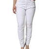 Dolce & Gabbana White AUDREY Cotton Logo Skinny Denim Jeans