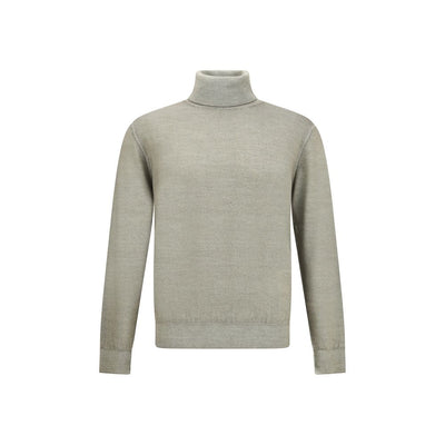 Cruciani grüner Wollrollkragenpullover