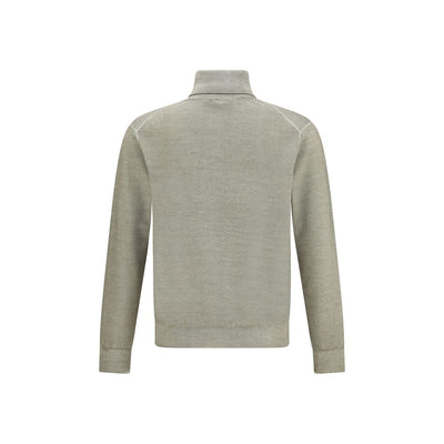 Cruciani grüner Wollrollkragenpullover