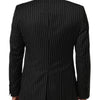 Dolce & Gabbana Black Stripes MARTINI 1 Button Suit Blazer