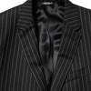 Dolce & Gabbana Black Stripes MARTINI 1 Button Suit Blazer