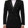 Dolce & Gabbana Black SICILIA Double Breasted Jacket Blazer