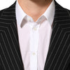 Dolce & Gabbana Black Stripes 2 Buttons Suit Jacket Blazer
