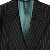 Dolce & Gabbana Black Stripes 2 Buttons Suit Jacket Blazer