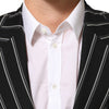 Dolce & Gabbana Black Stripes SICILIA 1 Button Suit Blazer