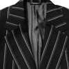 Dolce & Gabbana Black Stripes SICILIA 1 Button Suit Blazer