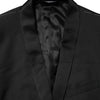 Dolce & Gabbana Black Wool GOLD 1 Button Suit Coat Blazer