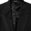 Dolce & Gabbana Black Wool 2 Buttons Suit Men Jacket Blazer