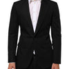 Dolce & Gabbana Black Wool 2 Buttons Suit Men Jacket Blazer