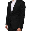 Dolce & Gabbana Black Wool 2 Buttons Suit Men Jacket Blazer