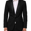 Dolce & Gabbana Black MARTINI 1 Button Suit Jacket Blazer