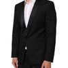 Dolce & Gabbana Black MARTINI 1 Button Suit Jacket Blazer