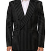 Dolce & Gabbana Black Stripes SICILIA 1 Button Suit Blazer