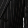 Dolce & Gabbana Black Stripes SICILIA 1 Button Suit Blazer