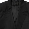 Dolce & Gabbana Black Cotton 2 Buttons Suit Jacket Blazer