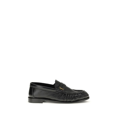 Saint Laurent Black Lamb Ovis Aries Aries Slip-On Loafers