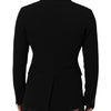 Dolce & Gabbana Black Wool Double Breasted Men Jacket Blazer