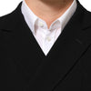 Dolce & Gabbana Black Wool Double Breasted Men Jacket Blazer