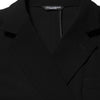 Dolce & Gabbana Black Wool Double Breasted Men Jacket Blazer