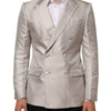 Dolce & Gabbana Beige MARTINI Double-Breasted Suit Blazer