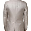 Dolce & Gabbana Beige MARTINI Double-Breasted Suit Blazer