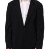 Dolce & Gabbana Black Viscose 2 Buttons Suit Jacket Blazer