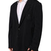 Dolce & Gabbana Black Viscose 2 Buttons Suit Jacket Blazer
