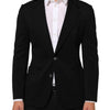 Dolce & Gabbana Black Viscose 2 Buttons Suit Jacket Blazer