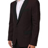 Dolce & Gabbana Maroon Wool 2 Buttons Suit Jacket Blazer