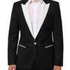 Dolce & Gabbana Black White MARTINI 1 Button Men Suit Blazer