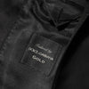 Dolce & Gabbana Black Wool GOLD 1 Button Men Suit Blazer