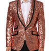 Dolce & Gabbana Pink Sequin SICILIA 1 Button Men Suit Blazer