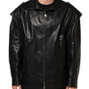 Dolce & Gabbana Black Leather Full Zip Biker Blouson Jacket