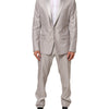 Dolce & Gabbana Light Gray Wool 2 Piece MARTINI Formal Suit