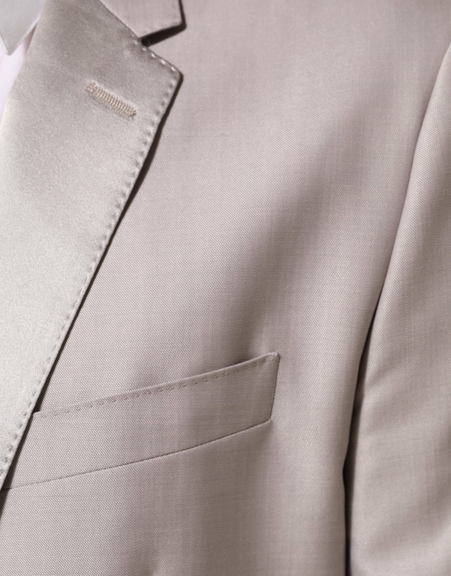 Dolce & Gabbana Light Gray Wool 2 Piece MARTINI Formal Suit