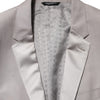 Dolce & Gabbana Light Gray Wool 2 Piece MARTINI Formal Suit